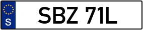 Trailer License Plate